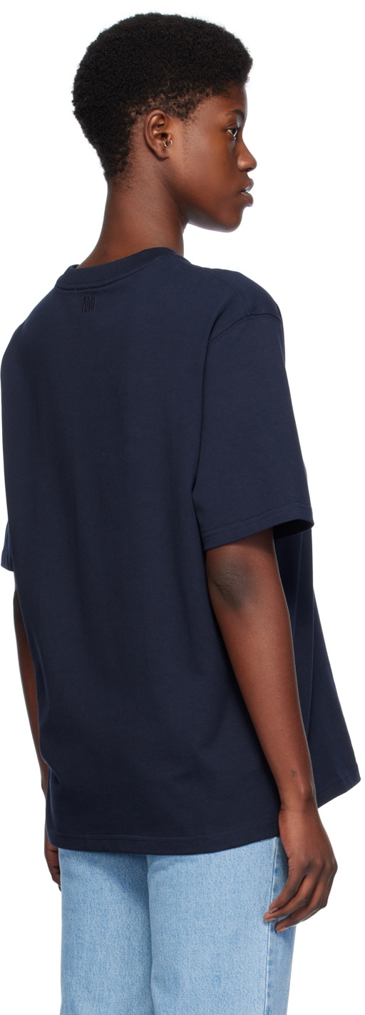AMI Paris Navy Ami de Cœur T-Shirt AMI