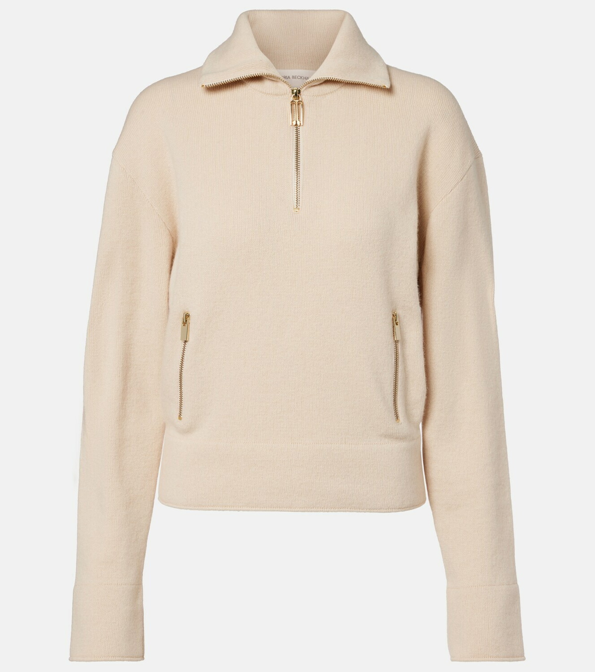 Victoria Beckham Wool and cashmere half-zip sweater