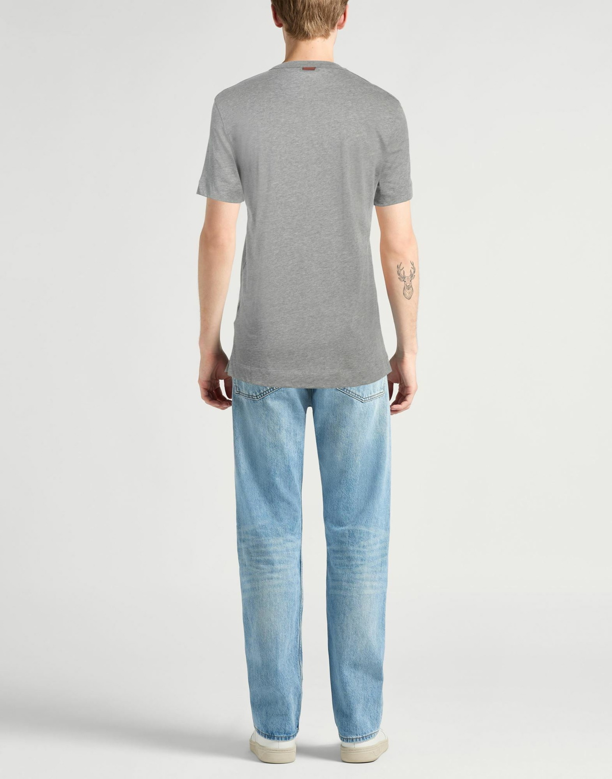 Zegna Mens T-shirt in Grey