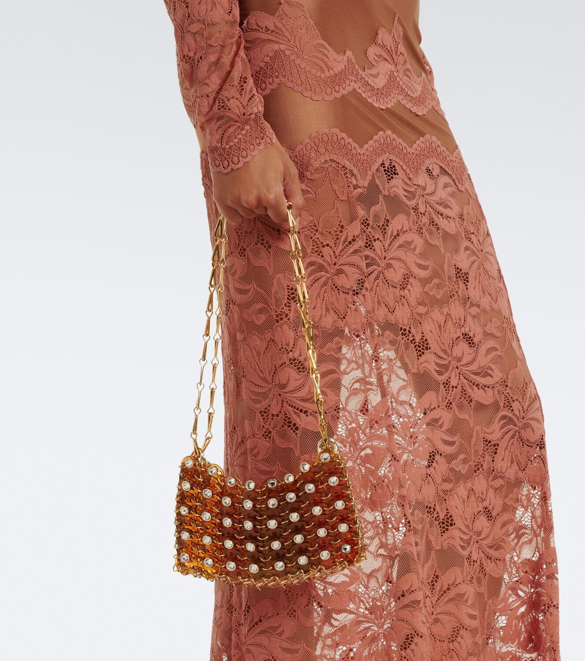 Rabanne 1969 Nano embellished shoulder bag