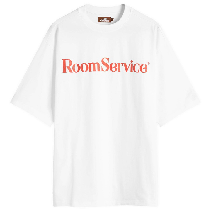 Photo: Late Checkout Men's Room Service T-Shirt in White