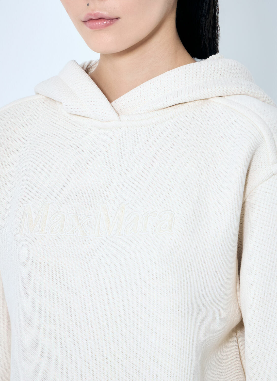 Max Mara Logo Embroidery Hooded Sweatshirt