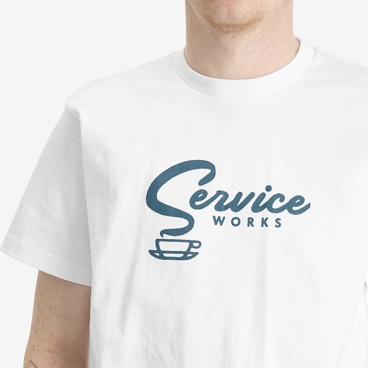 Service Shirts Examples Service Works Men's Espresso T-Shirt in White Service Works