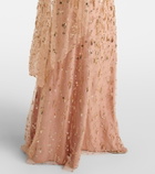 Jenny Packham Hestia embellished caped gown