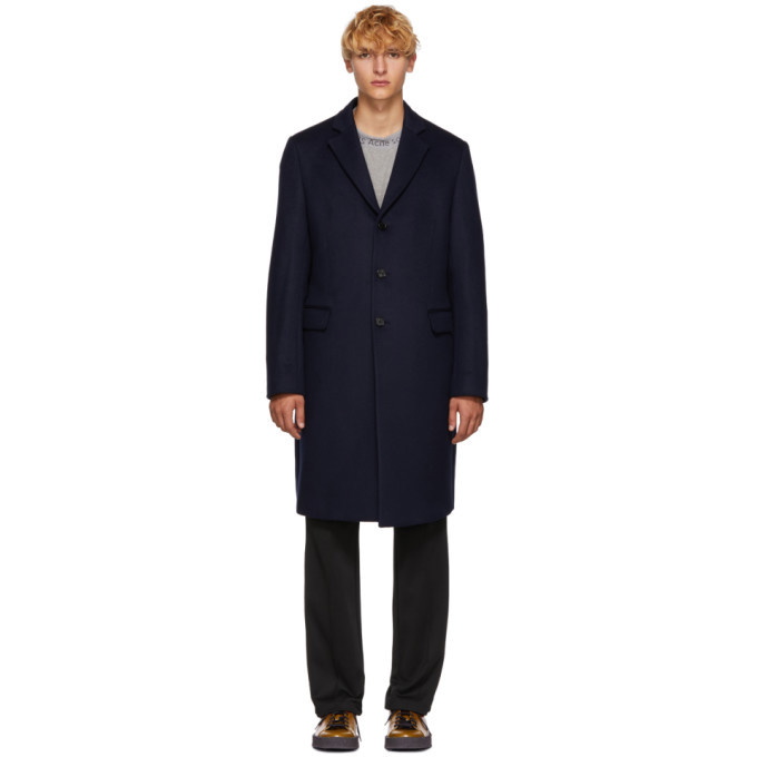 Photo: Acne Studios Navy Wool Gavin Coat