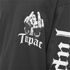 Wacko Maria Men's Long Sleeve Tupac Crew T-Shirt in Black