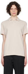 Filippa K Taupe Spread Collar Polo