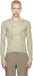 HELIOT EMIL Khaki Cryosphere Long Sleeve T-Shirt