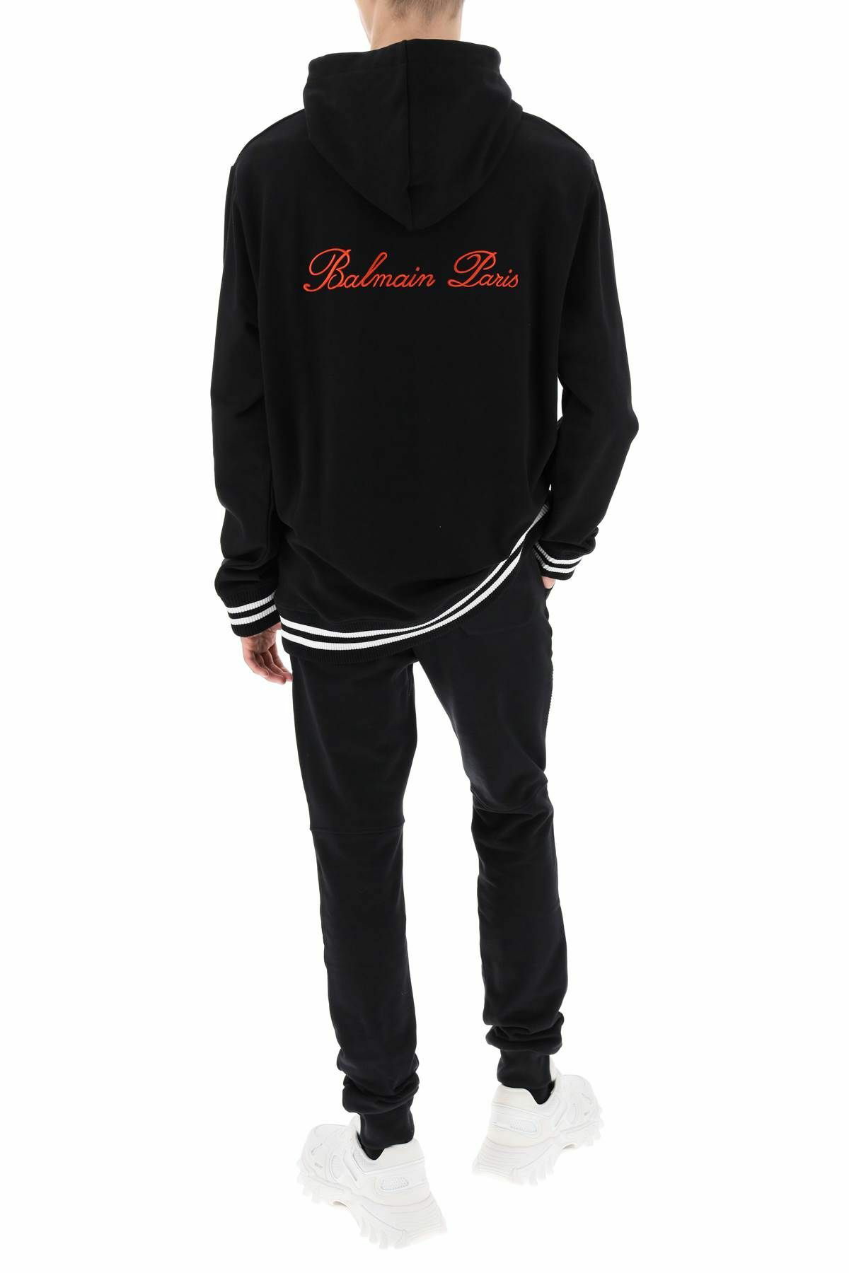 BALMAIN hoodie with logo embroidery Black Balmain