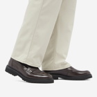 VINNY'S Men's Richee Lug Sole Penny Loafer in Brown Crust Leather