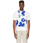 Botter Off-White and Blue Flower Classic T-Shirt