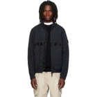 Stone Island Black Q100009 Warp Rib Nylon-TC Jacket