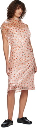 Jil Sander Pink Floral Lined Midi Dress