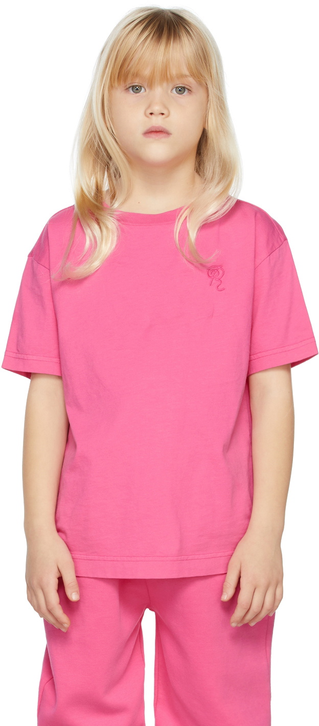 Repose AMS Kids Pink Embroidered Logo T-Shirt Repose AMS