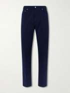 Dunhill - Tapered Cotton-Blend Twill Trousers - Blue