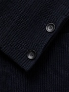 Incotex - Slim-Fit Ribbed Virgin Wool Cardigan - Blue