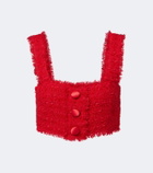 Dolce&Gabbana Cotton-blend bouclé crop top