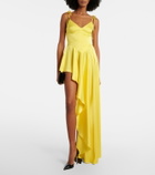 David Koma Asymmetric draped satin minidress