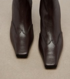 Khaite Nevada leather ankle boots