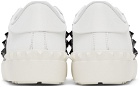 Valentino Garavani White & Black '11' Rockstud Untitled Sneakers