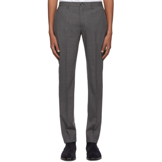 Photo: PS by Paul Smith Grey Wool Mid Fit Trousers
