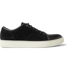 Lanvin - Cap-Toe Suede and Leather Sneakers - Black