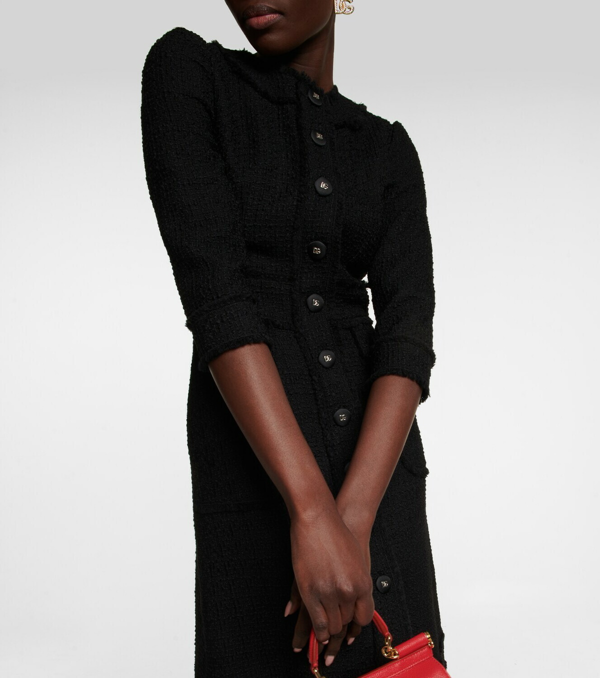 Dolce & Gabbana Wool Sleeveless Shift Mini Dress main image 0