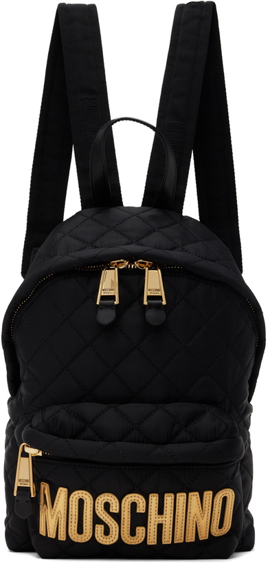 Photo: Moschino Black Quilted Backpack