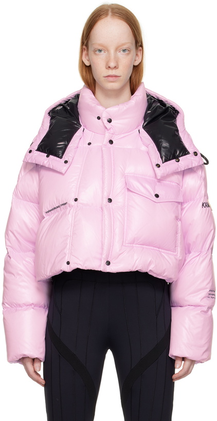 Photo: Moncler Genius 7 Moncler FRGMT Hiroshi Fujiwara Pink Irvine Short Down Jacket