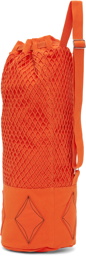 TheOpen Product SSENSE Exclusive Orange Fishnet Backpack