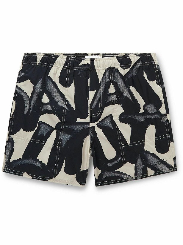 Photo: Saturdays NYC - Talley Shorth-Length Printed Swim Shorts - Black