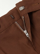 UMIT BENAN B - Pleated Silk Trousers - Brown
