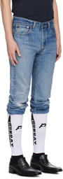 Prototypes Blue & White Sock Stirrup Jeans