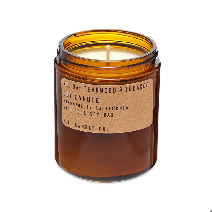 Photo: P.F. Candle Co No.04 Teakwood & Tobacco Soy Candle in 204g