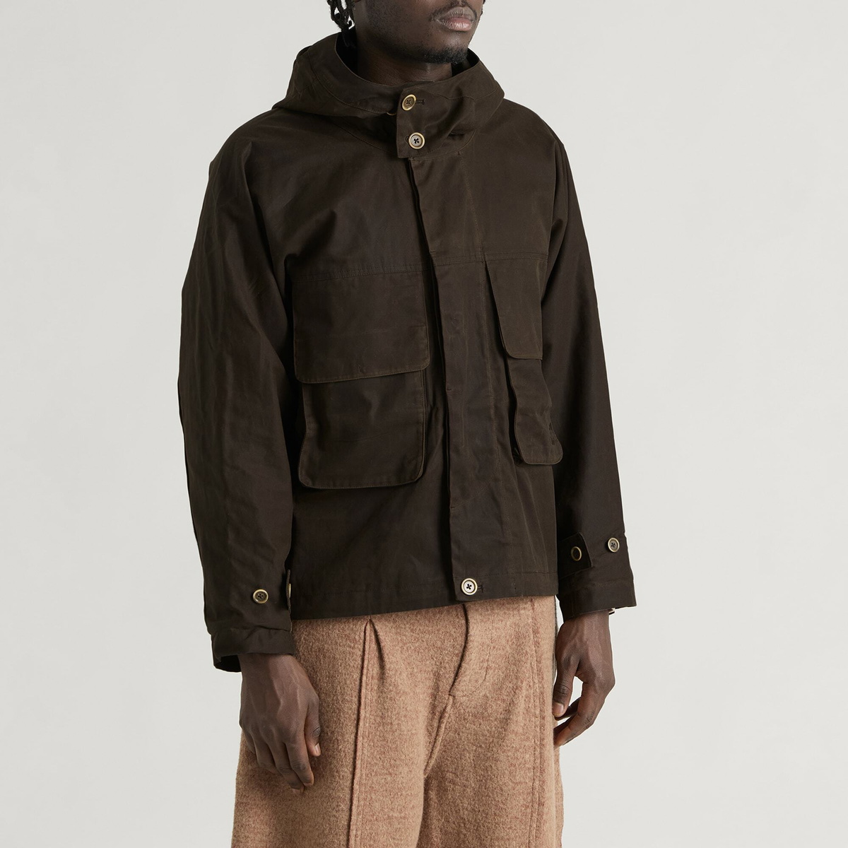 Gander Men's Waxed Peveril Jacket in Chocolate