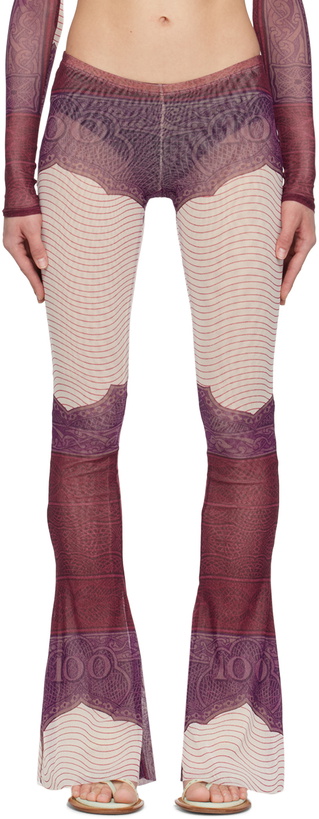 Photo: Jean Paul Gaultier Purple & Burgundy 'The Cartouche' Pants