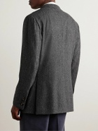 UMIT BENAN B - Double-Breasted Wool and Cashmere-Blend Blazer - Gray