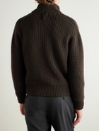 Valstar - Camionaire Ribbed Wool Zip-Up Sweater - Brown