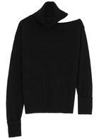 Paige Raundi Cut-out Wool-blend Jumper Black
