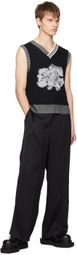 Feng Chen Wang Black Floral Vest