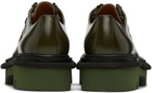 Dries Van Noten Green Leather Derbys