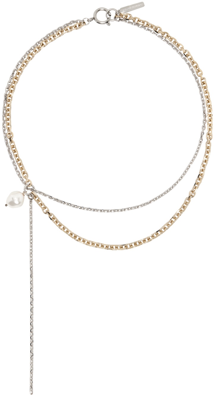 Justine Clenquet Silver & Gold Dean Necklace