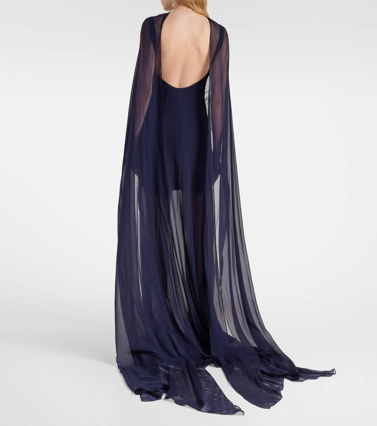 Ralph Lauren Collection Dylon caped silk gown