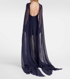 Ralph Lauren Collection Dylon caped silk gown