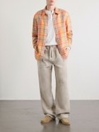 God's True Cashmere - Twilight Checked Linen Shirt - Orange