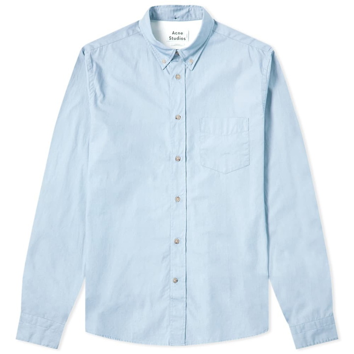 Photo: Acne Studios Isherwood Soft Poplin Shirt Pale Blue