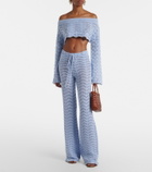 Bananhot Helena crochet cotton-blend crop top