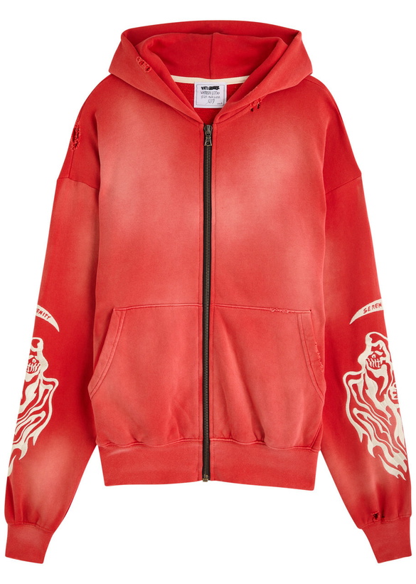 Photo: Warren Lotas Serenity Reaper Hooded Cotton Sweatshirt Red