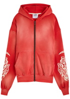 Warren Lotas Serenity Reaper Hooded Cotton Sweatshirt Red
