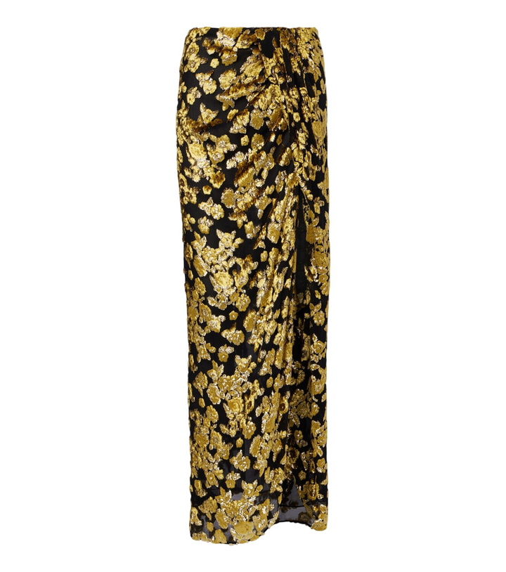 Photo: Balmain Embellished jacquard velvet maxi skirt